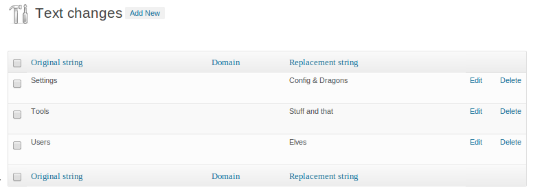 The say what page - setting up our string replacements